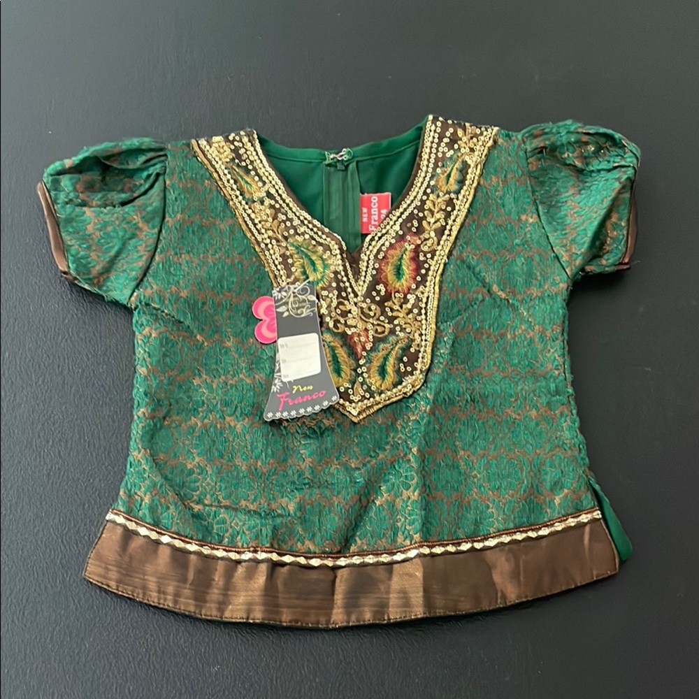Green and Brown Kids Top